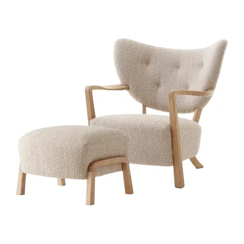Chaise longue Wulff ATD2 fauteuil et pouf ATD3 Chêne huilé-Karakorum