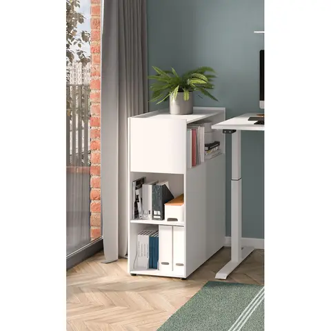 Meuble de rangement de bureau blanc Maily Blanc — Blanc