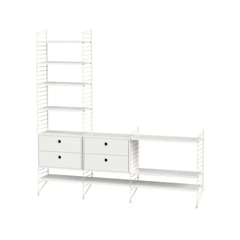 String salon blanc et beige - combinaison J