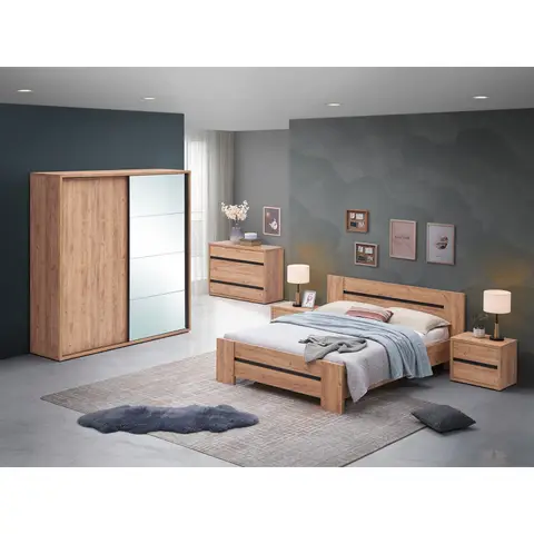 Chambre adulte complète contemporaine chêne français Erwan Chêne français — Chêne français