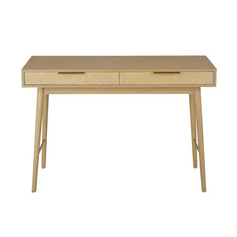 Bureau 2 tiroirs beige