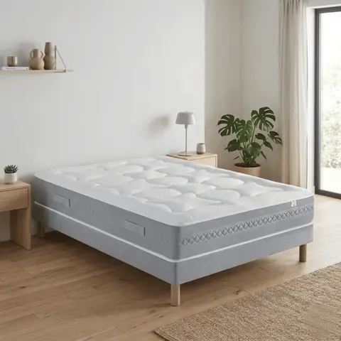 Ensemble Matelas Douces Nuits Laly 100% Latex + Sommier Base Ferme