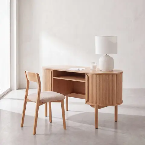 Bureau en placage chêne, L150 cm