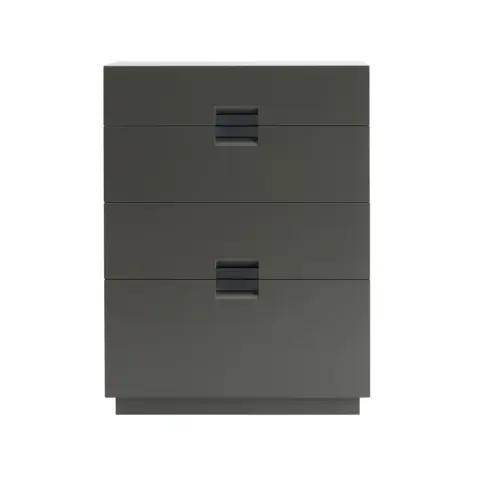 Commode Frame High taupe, cuir black