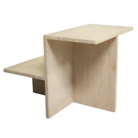 Table d'appoint en travertin