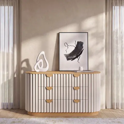 Commode bicolore, L146 cm