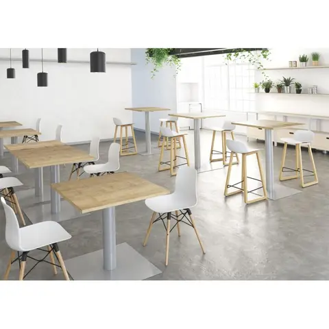 Table haute carrée de réunion Luna — Graphite