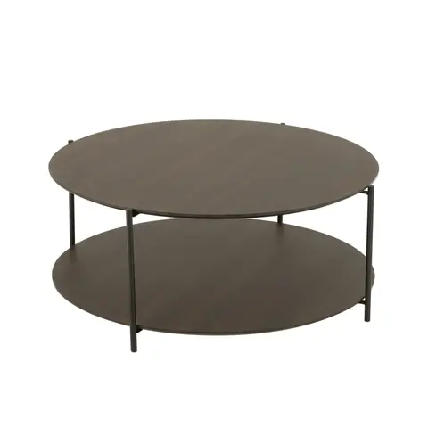 Table basse bois avec étagère ouverte