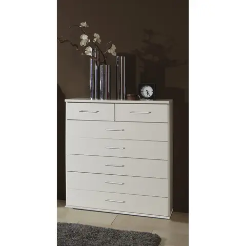 Commode contemporaine Begonia Blanc ou chêne — Blanc ou chêne