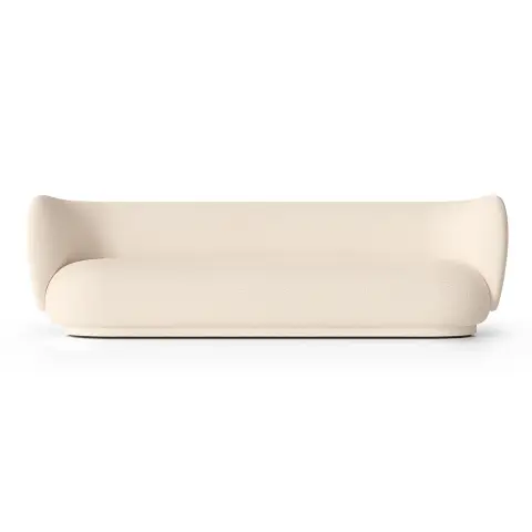 Canapé Rico bouclé 4 places Wool bouclé offwhite