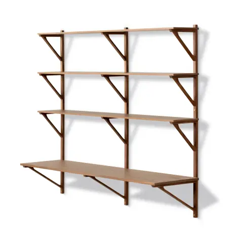 Bibliothèque avec bureau BM29 cm Noyer laqué