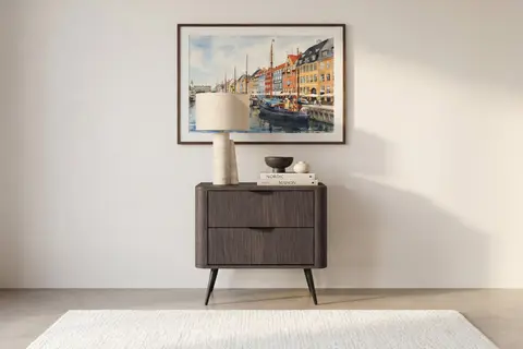 Selena - Table De Chevet Chêne foncé 63 cm x 38 cm x 55 cm