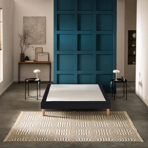 Sommier déco tapissier Mediano gris foncé - Bultex