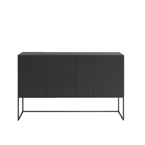 Kilt Light 137 table d'appoint char grey, 3 portes