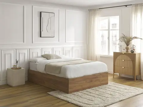 Sommier coffre NIRA rangement XL bois clair