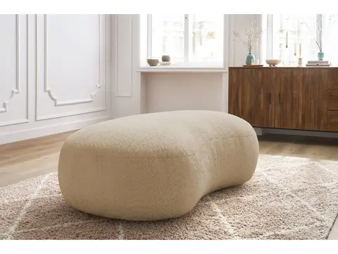 Pouf SAINT-GERMAIN bouclette beige