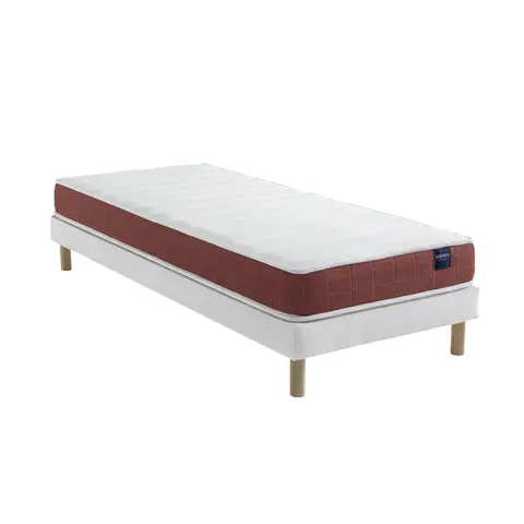 Ensemble matelas couchage latex, sommier Lune et pieds Crépuscule 400