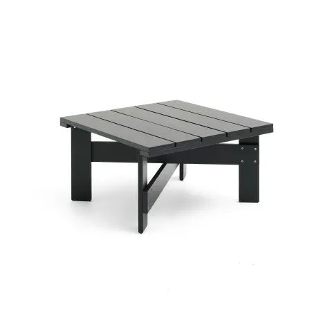Crate Low Table 75,5x75,5 cm pin laqué Black