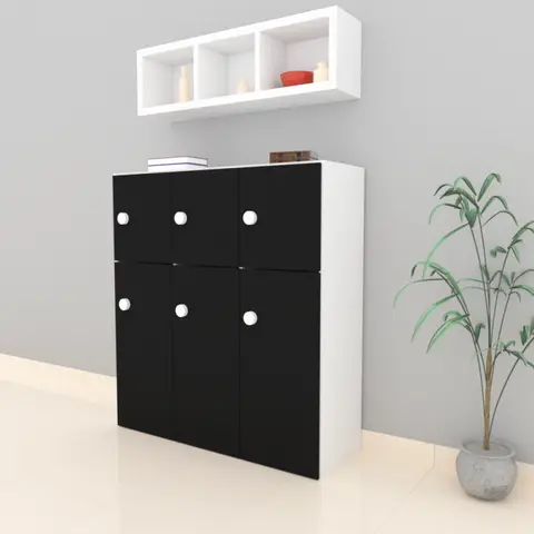 Casier de rangement avec vestiaire Quadre — Blanc