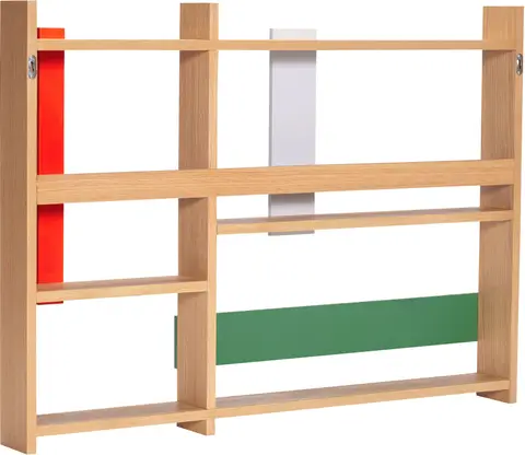 Etagère porte-revues murale en bois de chêne naturel 110x13x80cm Arki - Hübsch