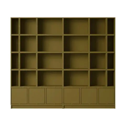 Système de rangement Stacked Bookcase Configuration 1 Brown Green