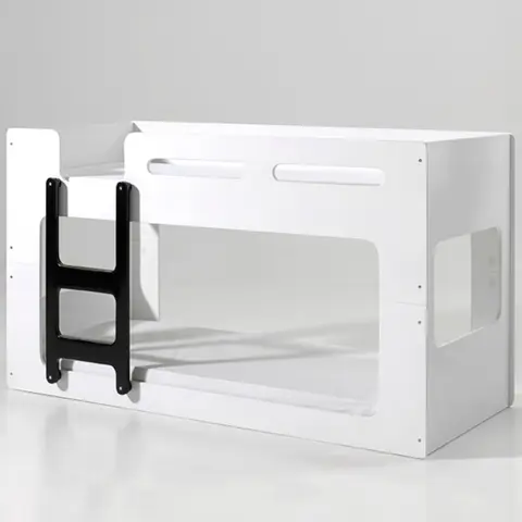 Lit superposé enfant, blanc laqué 90x200 - Terre de Nuit