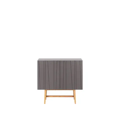 Table d'appoint Vass 60 90 Storm grey, chêne blanc p2 support