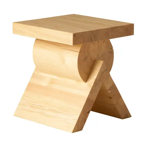 Table d’appoint 006 AA Side Table Pin en huile-cire mat,