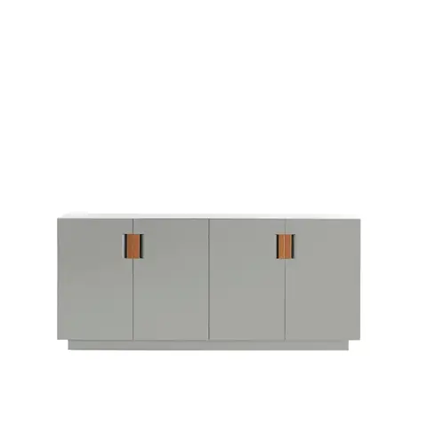 Armoire Frame 160 Low light grey, portes pliantes, , cognac