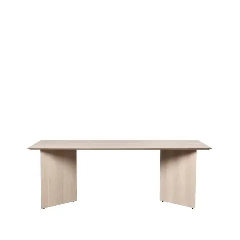 Table à manger Mingle oak natural veneer, , pieds en angle chêne