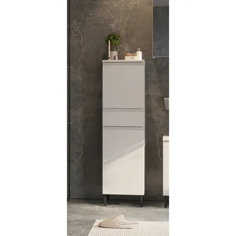 Colonne de salle de bain moderne H 120 cm gris cachemire Salsa Gris cachemire — Gris cachemire