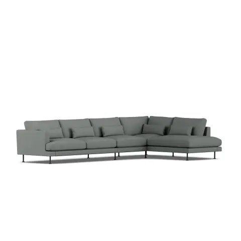 Canapé Bredhult Caleido Grey 1240-acier noir, 4 places B1