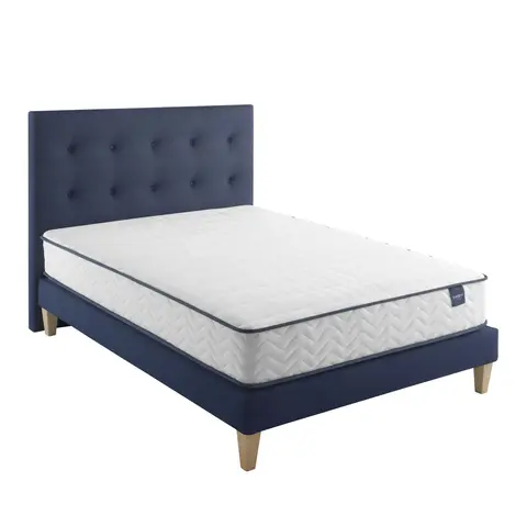 Ensemble matelas ressorts, sommier, pieds et tête de lit Rêve 300