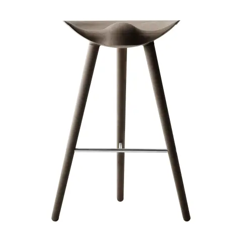 Tabouret de bar ML42 Chêne huilé marron-acier