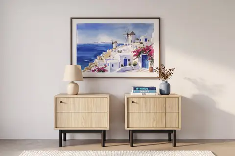 Lot Safar - Table De Chevet Chêne clair 54 cm x 39 cm x 56 cm